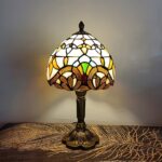 Lampe de bureau en verre style Tiffany jaune
