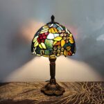 Lampe de bureau en verre style Tiffany verte