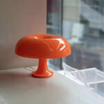Lampe de bureau design italien champignon orange