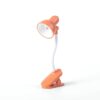 Lampe de bureau pince à pile portable - Orange