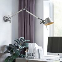 Lampe de bureau murale articulée flexible