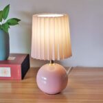 Mini lampe de bureau décorative en céramique rose