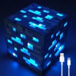 Lampe de bureau en forme de cube lumineux style gamer