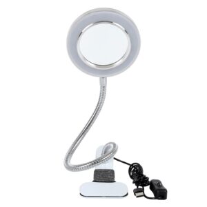 Lampe de bureau loupe portable USB sur fond blanc