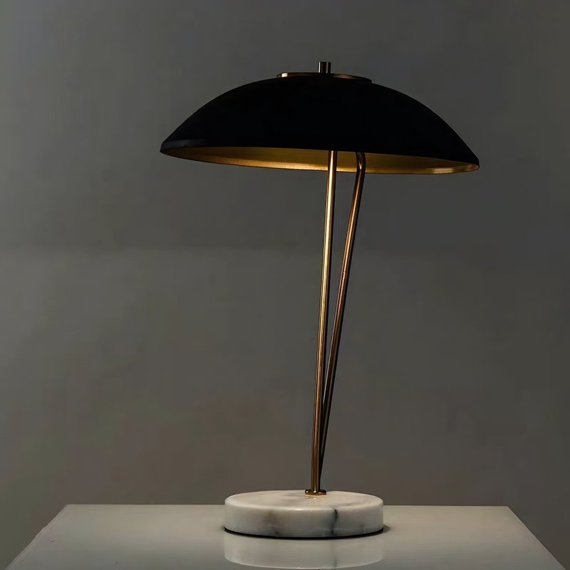 Lampe de bureau art déco et vintage en métal