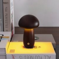 Lampe de bureau en bois LED sans fil rechargeable USB
