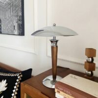 Lampe de bureau en métal de style art déco