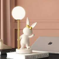 Lampe de bureau fille lapin LED prise USB