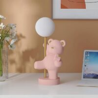 Lampe de bureau fille ours LED prise USB