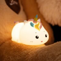 Lampe de bureau licorne mignonne rechargeable USB pour enfant