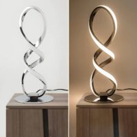 Lampe de bureau originale spirale en métal