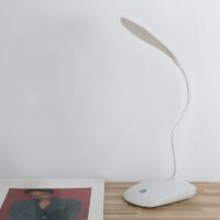 Lampe de bureau blanche LED flexible rechargeable
