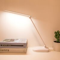 Lampe de bureau blanche LED pliante rechargeable