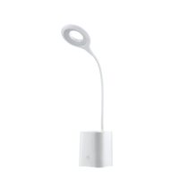Lampe de bureau blanche rechargeable USB pot de crayon