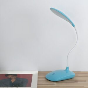 Lampe de bureau bleue LED flexible rechargeable