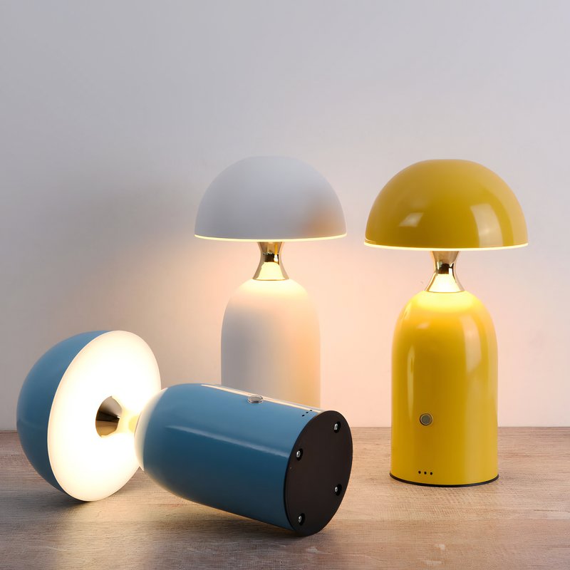 Lampe de bureau jaune LED de style scandinave