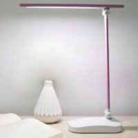 Lampe de bureau rose LED pliante rechargeable